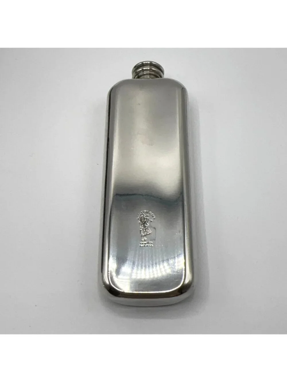 Scottish Piper Pewter Celtic Knot Slim Hip Flask Engraved Made in UK Box Funnel